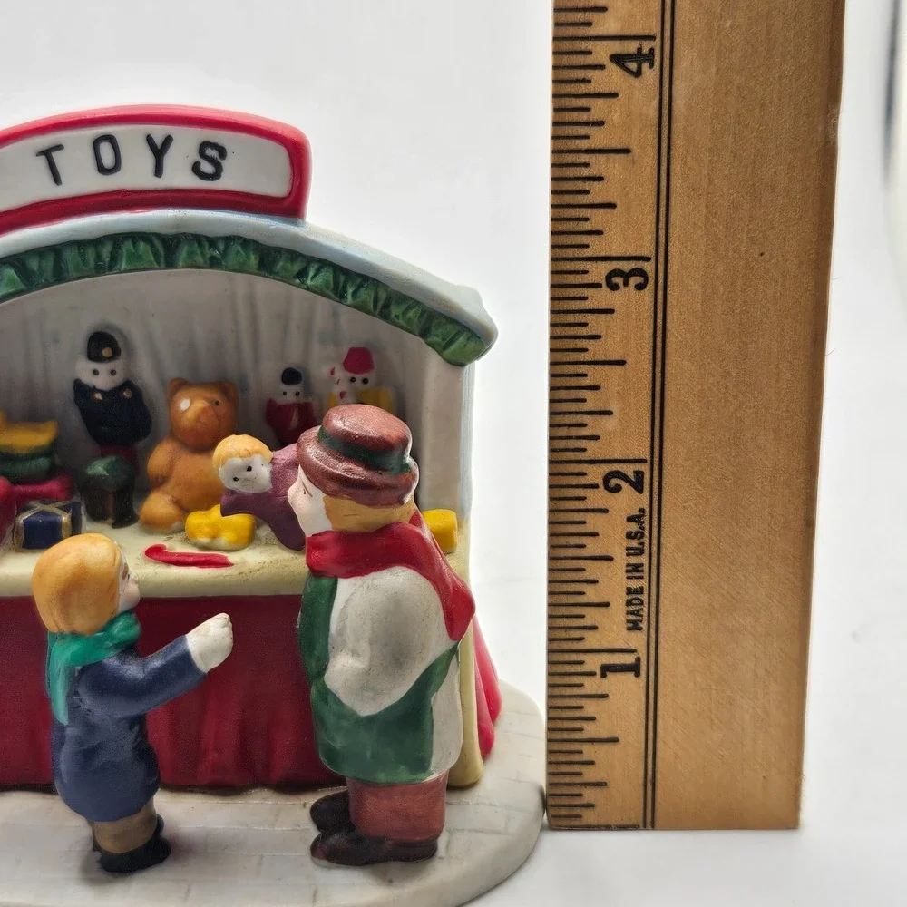 Vintage Lemax 1993 Christmas Village Toy Shop Toys Market Stand Figurine Decor